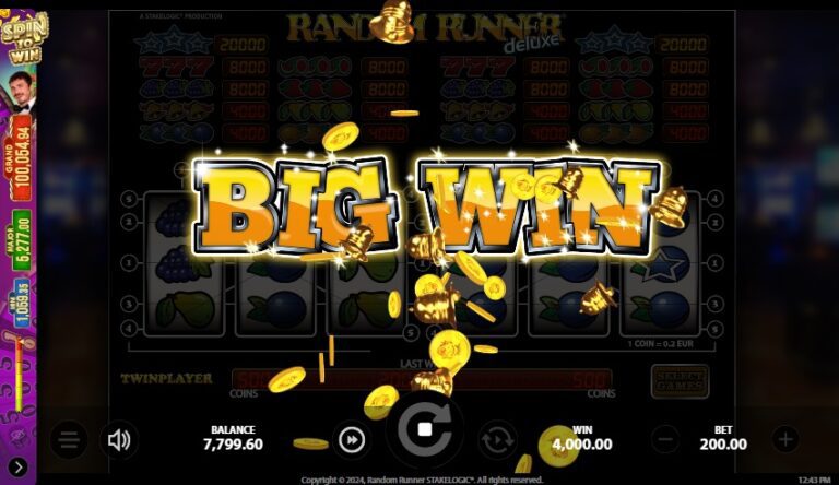 random runner big win