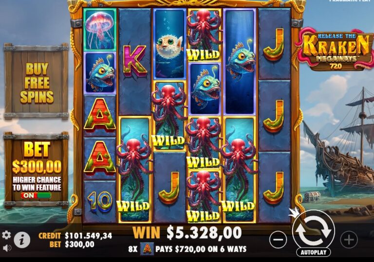 Release the Kraken Megaways big win