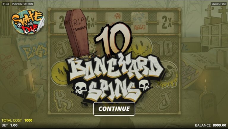 skate or die free spins
