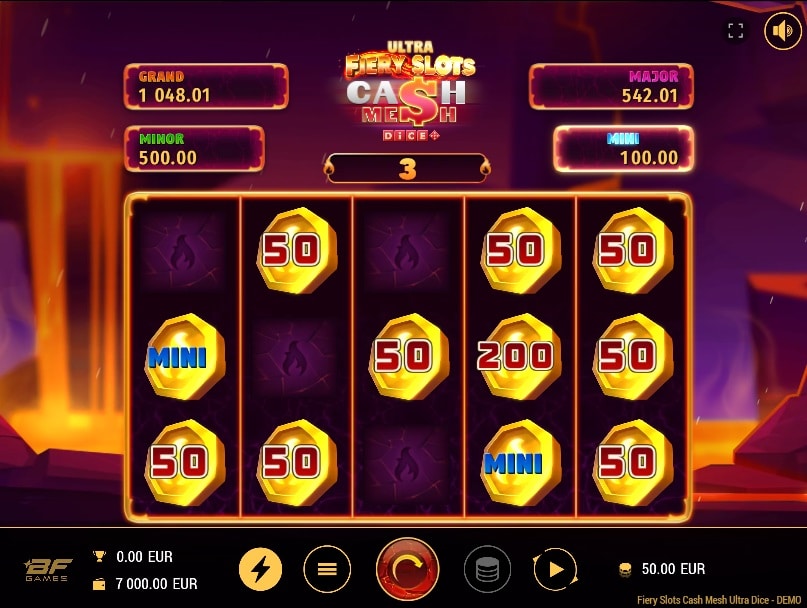 Fiery Slots Cash Mesh Ultra Dice demo