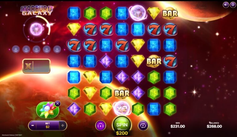 starburst galaxy gokkast