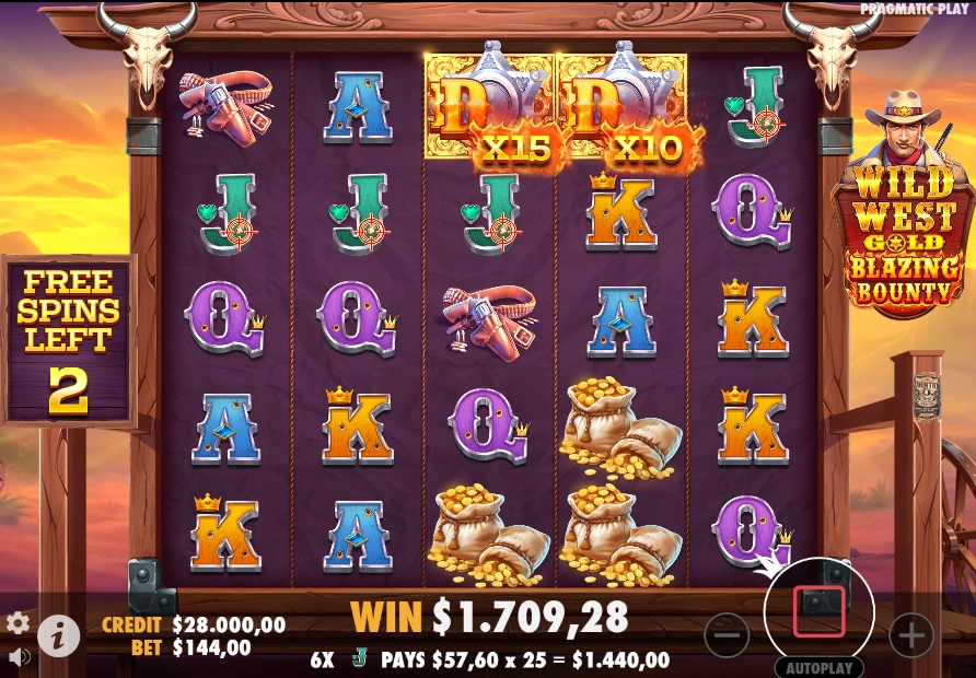 Wild West Gold Blazing Bounty demo
