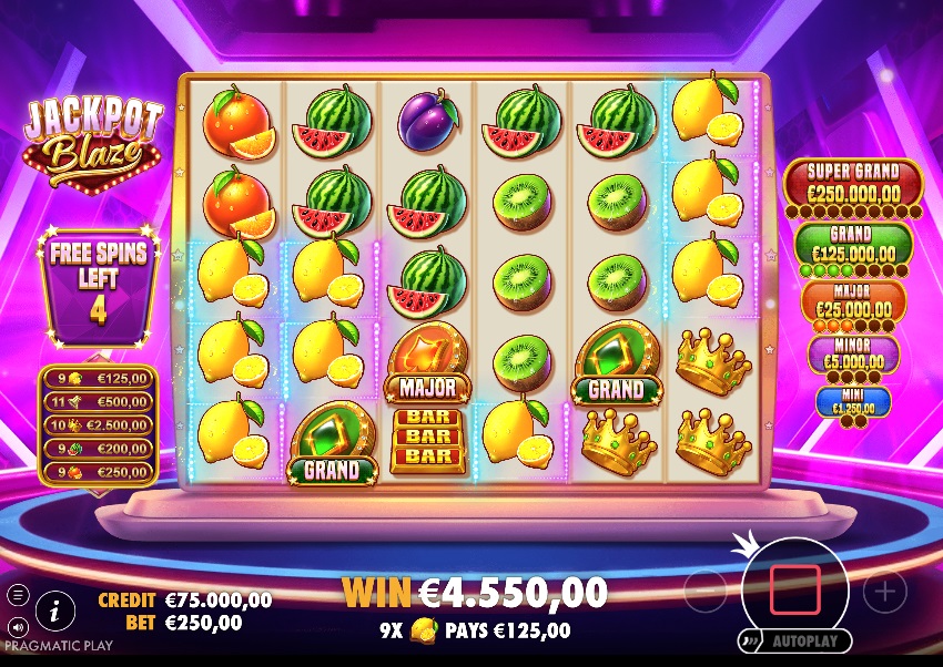 jackpot blaze demo